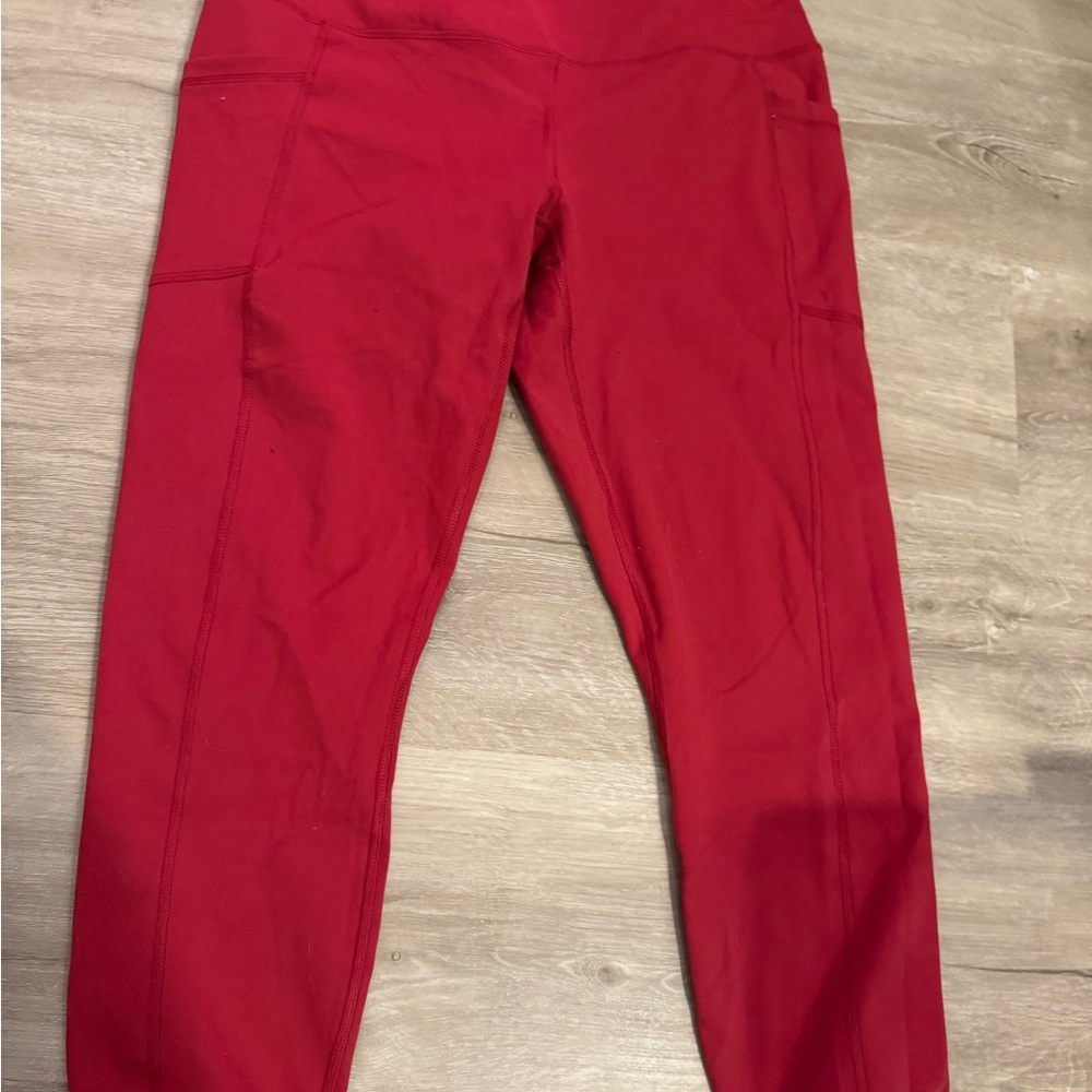 Red Athletic Leggings